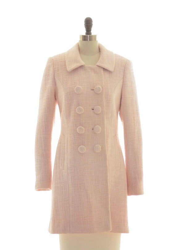 Black Swan French Tweed Limited Edition Pink Winter Coat