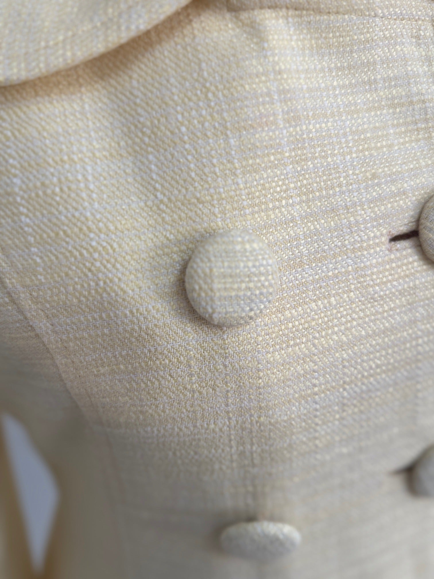 Black Swan French Tweed Limited Edition Pale Yellow Coat