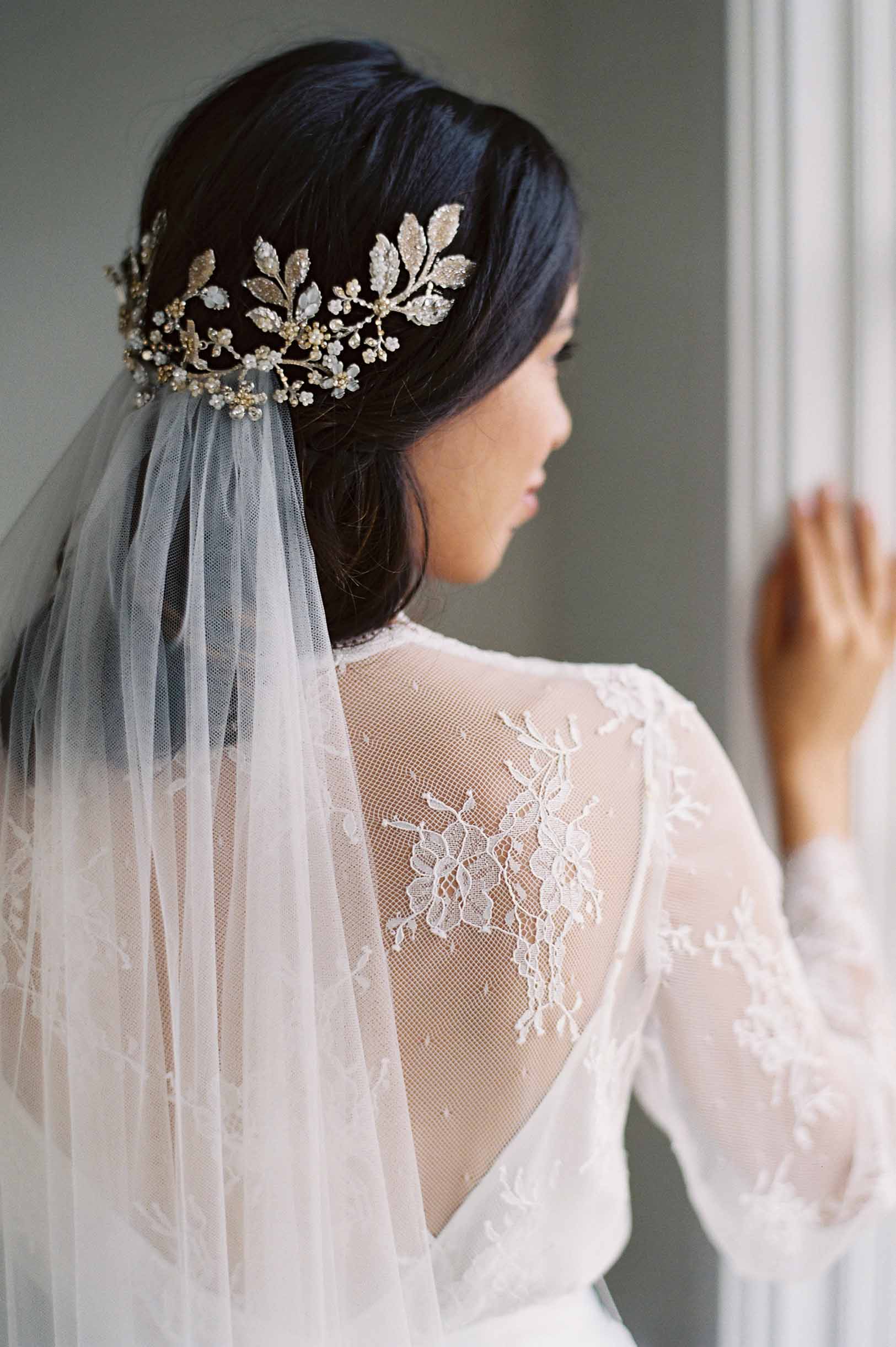 Camellia bridal lace robe in Ivory