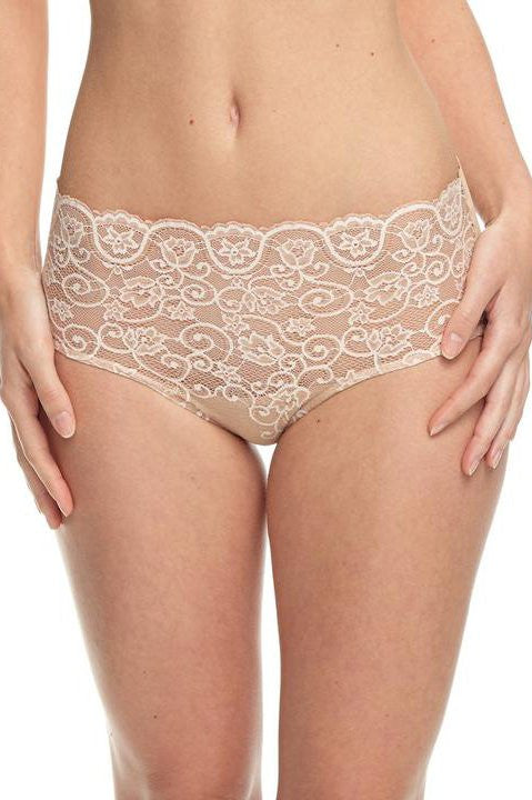 (取寄) コマンドー レディース ダブル テイク ハイ ライズ ビキニ Commando women Double Take High Rise Bikini White Commando Double take bikini briefs in Ivory nude or black