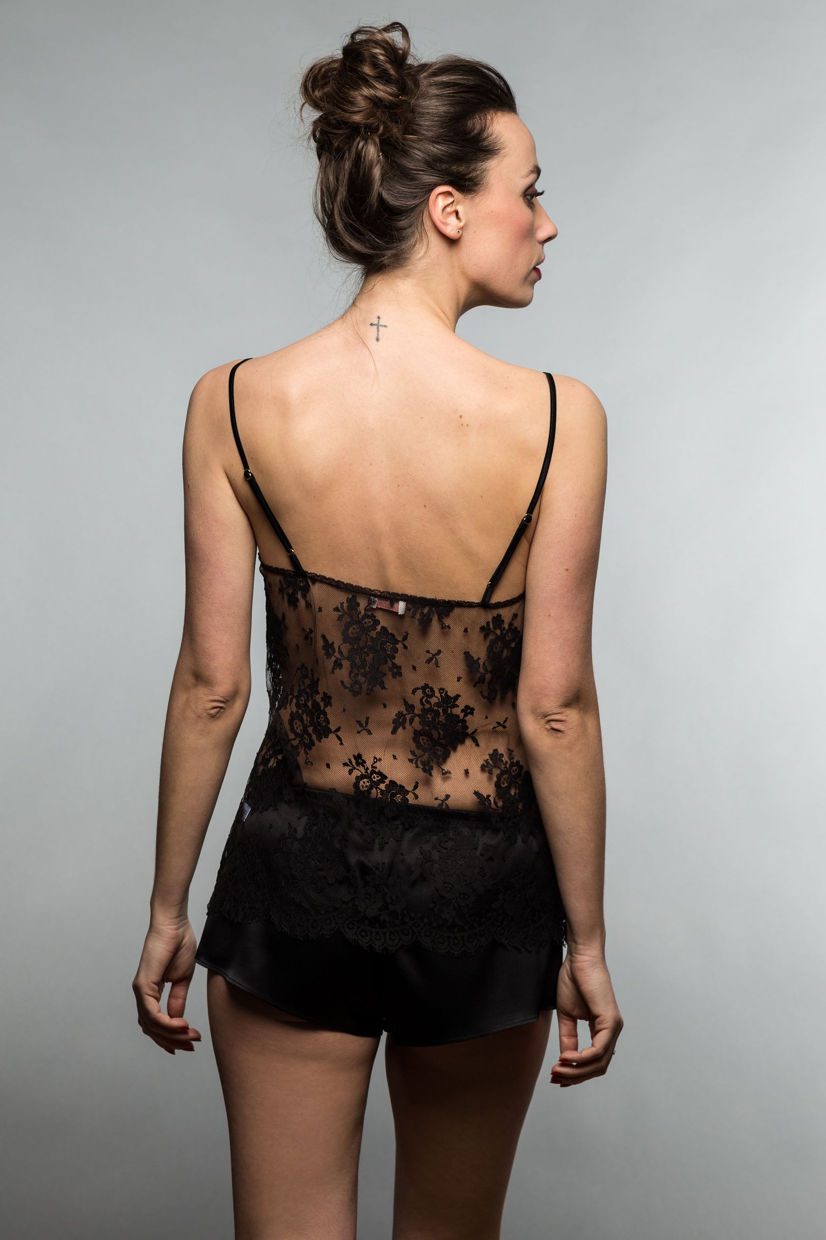 Olympia French Lace Camisole Tank Top Cami in Ivory or Black