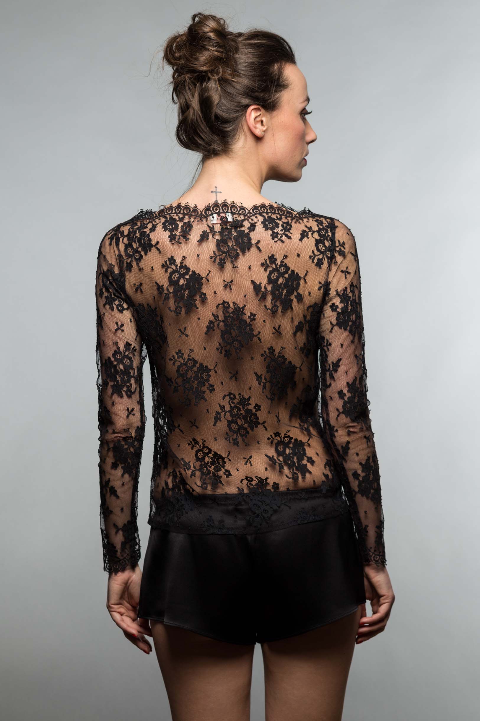 Vendome French Lace blouse top in Ivory, Antique Pink or Black