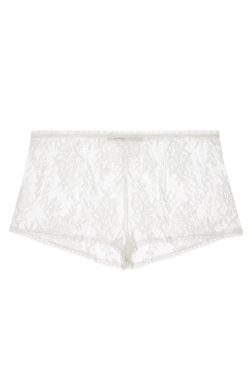 French lace shorties shorts in Ivory or Black