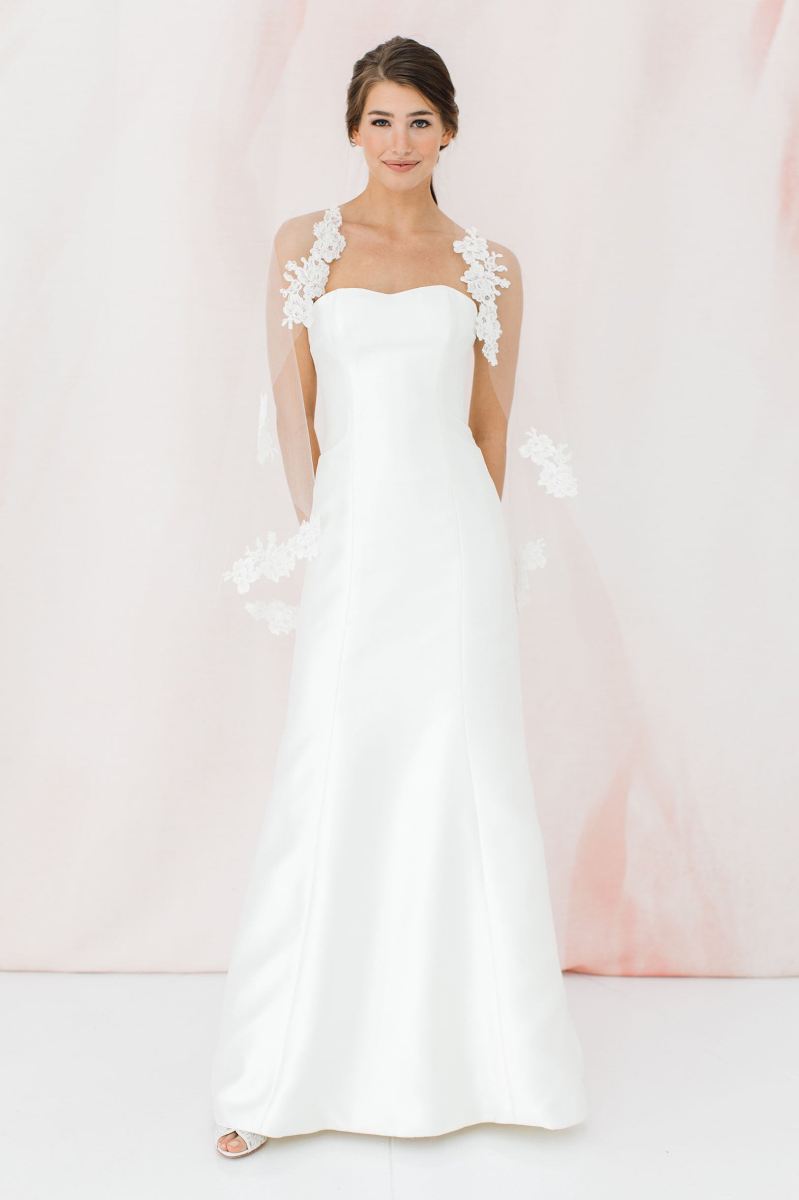 Jamie French Alencon lace applique veil