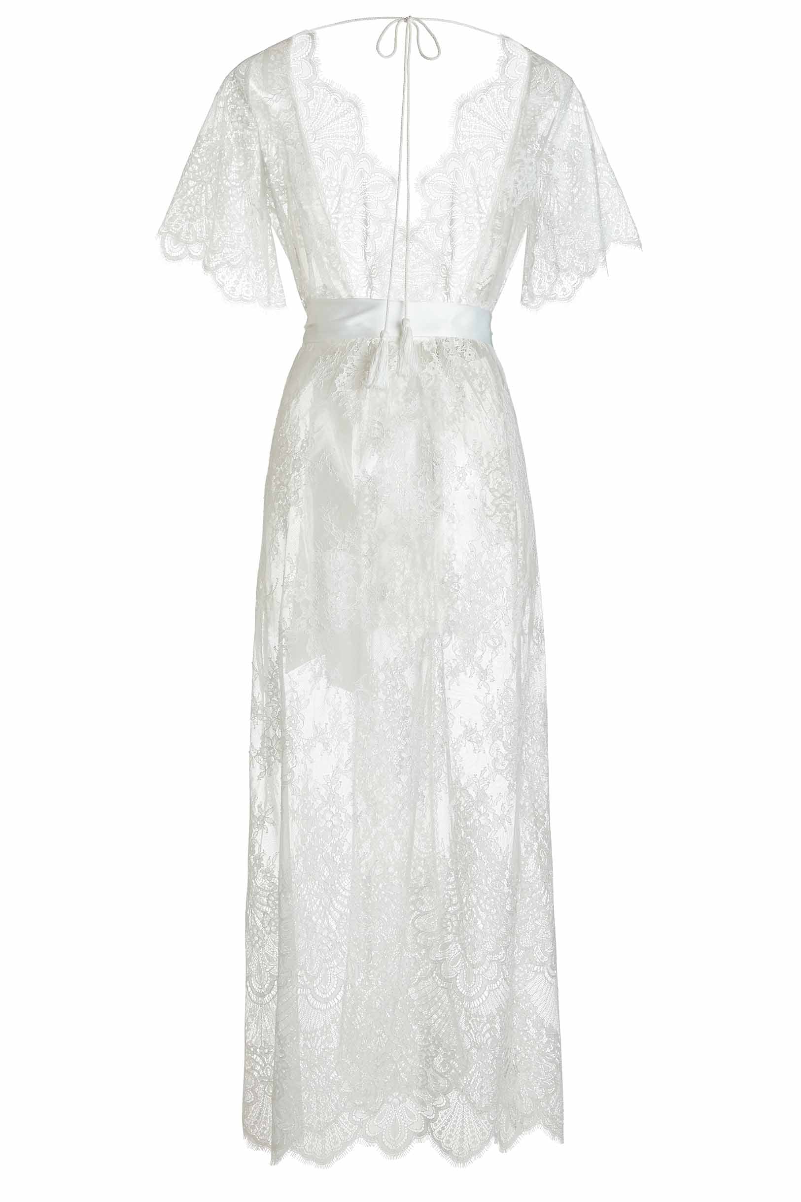 Harlow Lace robe in Ivory
