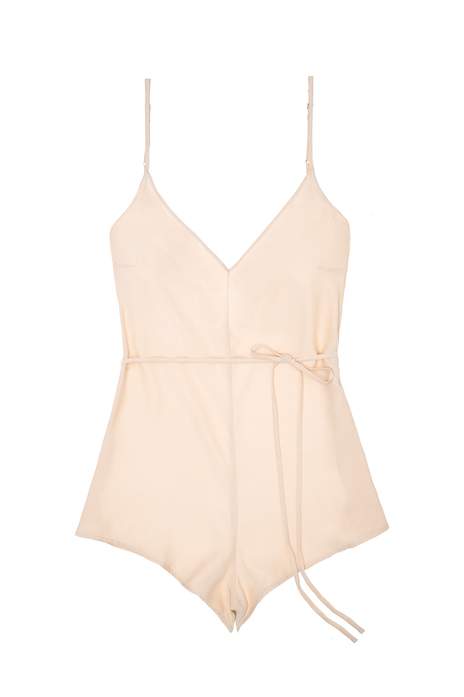 Dream Day Silk Romper Playsuit in Blush pink