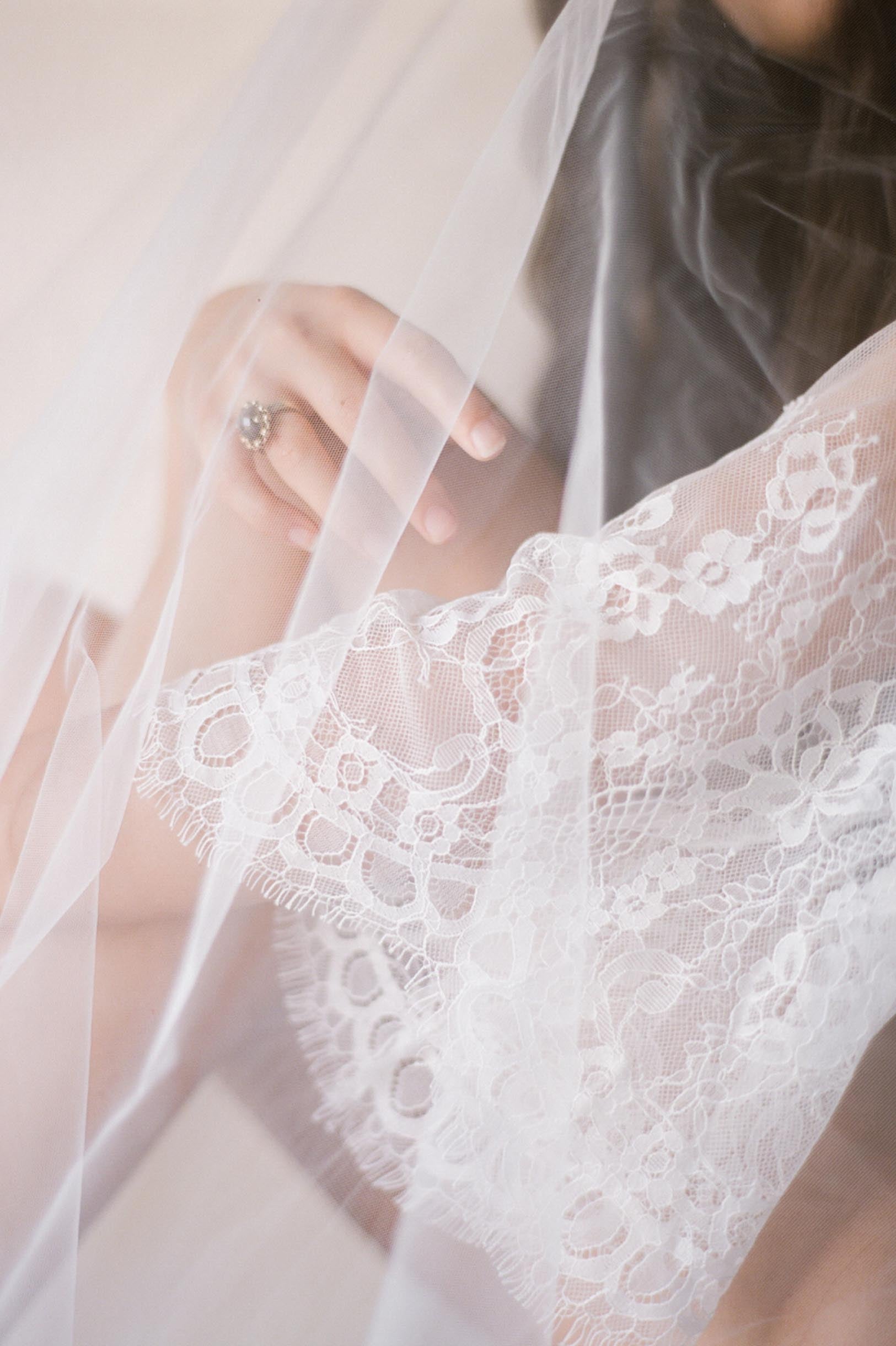 Emma long robe Dressing Gown Kimono in Ivory glitter lace
