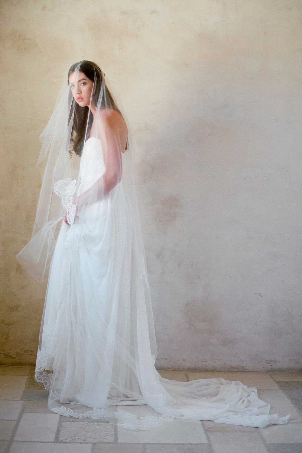 Off white cathedral veil clearance