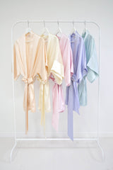 SAMANTHA SILK GETTING READY BRIDAL BRIDESMAIDS ROBE KIMONO IN ROSE PINK - STYLE 300