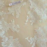 AMBER FRENCH LACE TULLE CAP SLEEVE BRIDAL COVER UP BOLERO SHRUG Ivory White Wedding