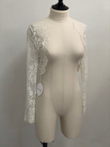 Catherine bridal French lace sheer tulle bolero cover up shrug