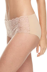 Commando Double take bikini briefs in Ivory nude or black