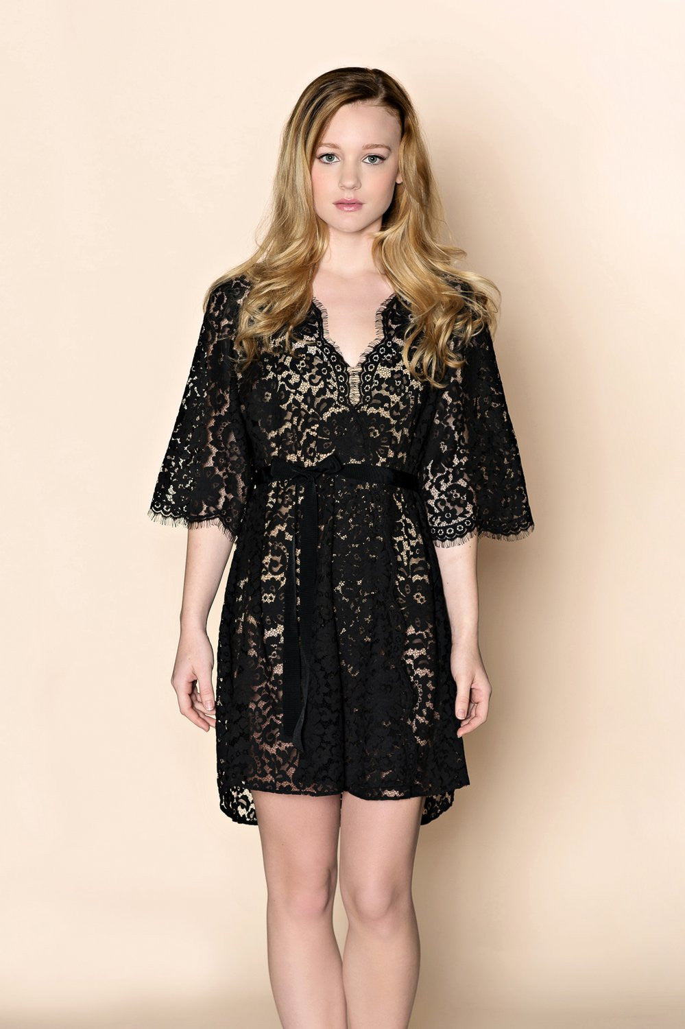 Cotton robes with lace online