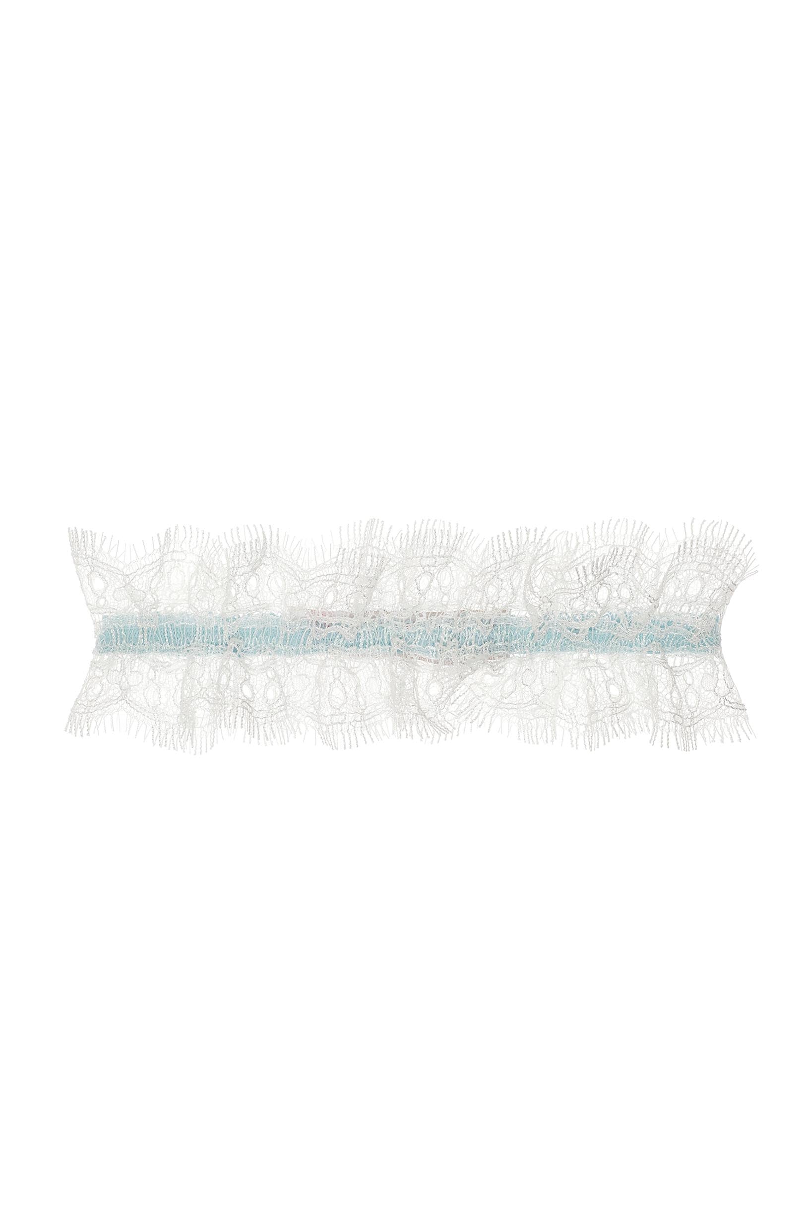 Dainty French lace garter in Something blue