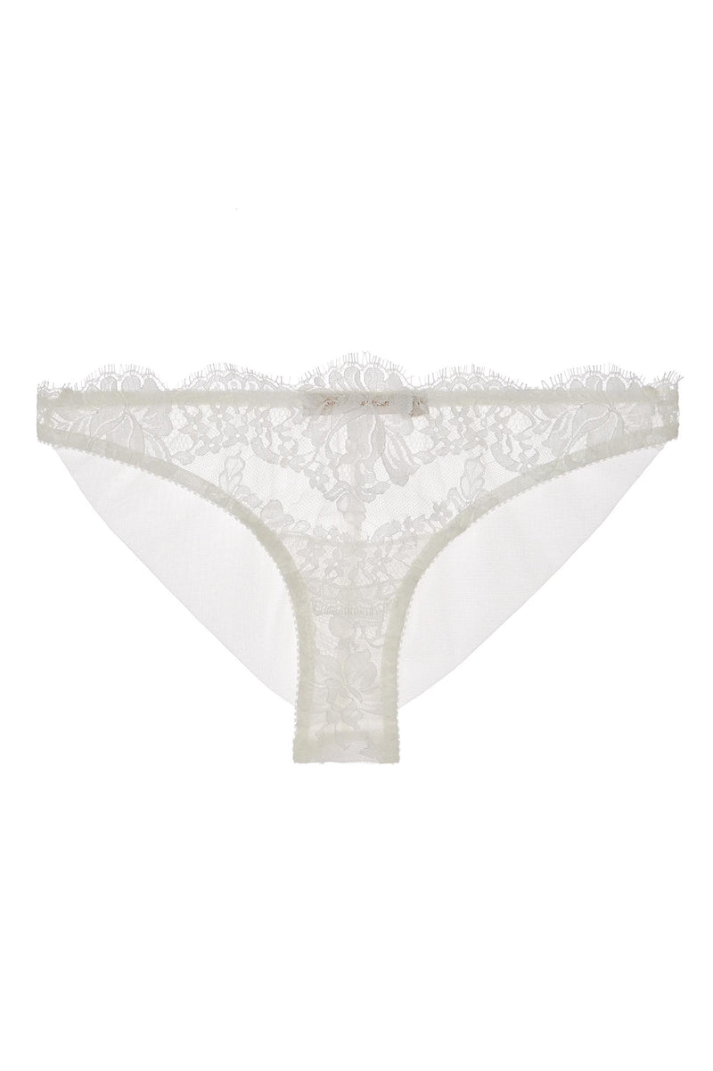 Dominique French lace bikini panties briefs in Ivory