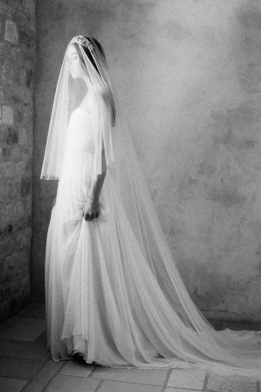 ETHEREAL LUX BLUSHER VEIL - STYLE V61