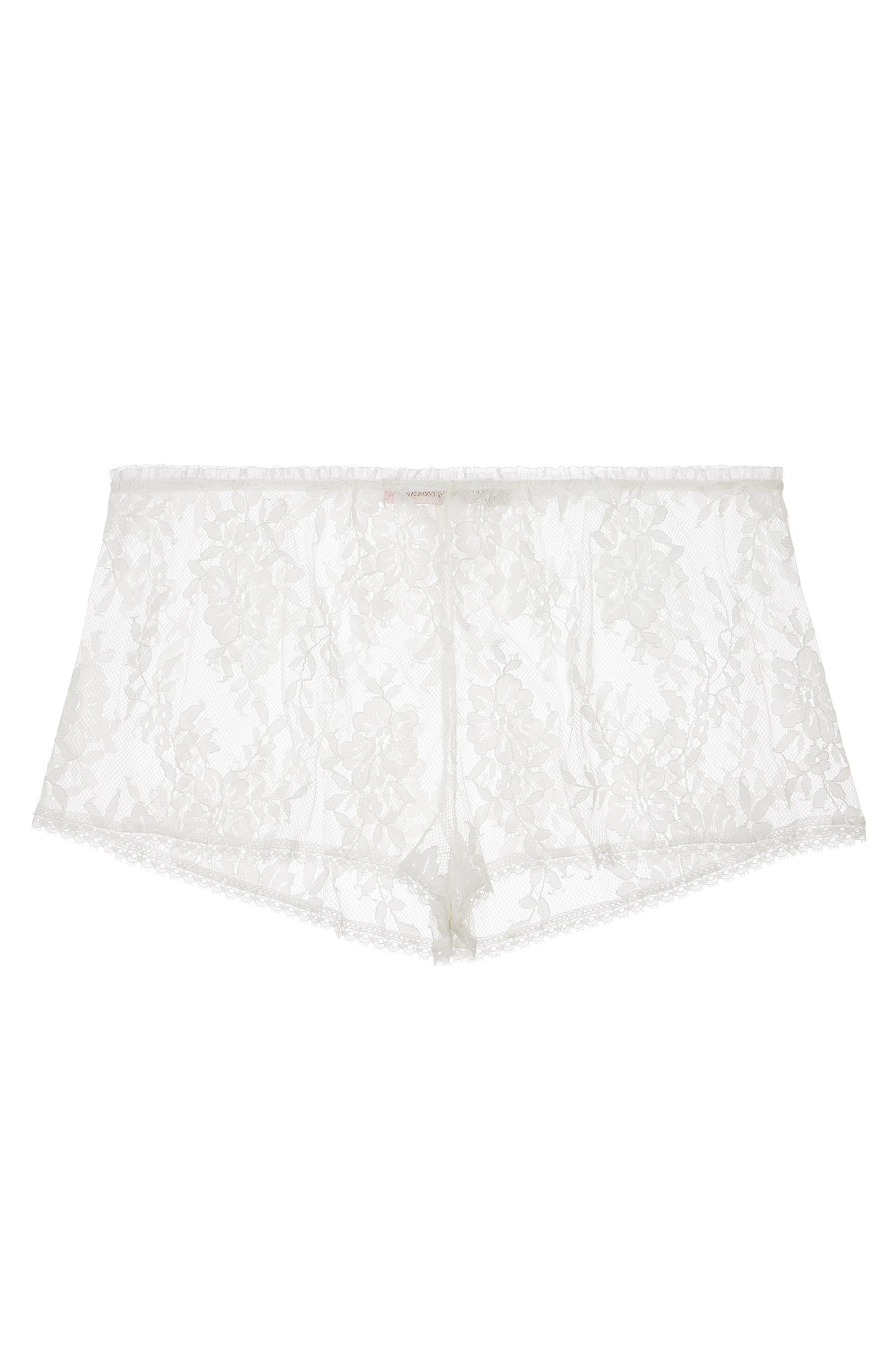 French lace shorties shorts in Ivory or Black