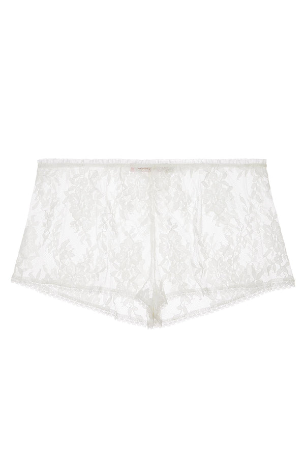 French lace shorties shorts in Ivory or Black