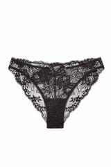 Begonia French Lace underwire bra and briefs set in Black