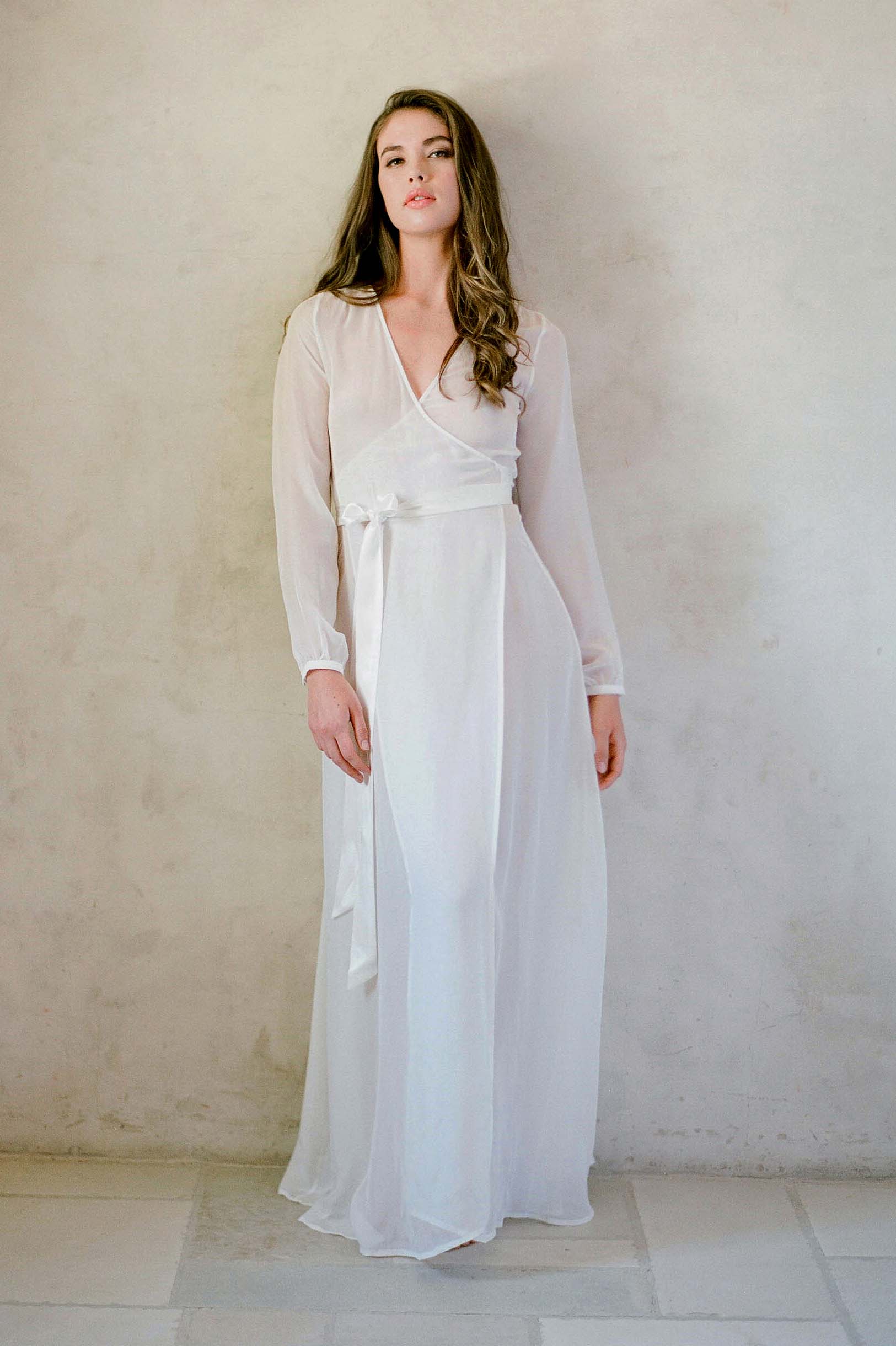 Ivory chiffon wrap clearance