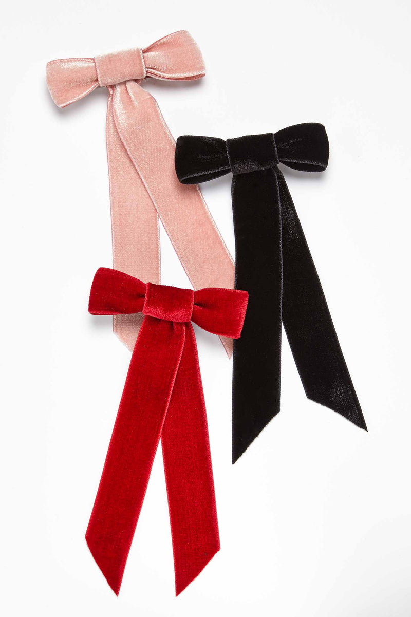 Jennifer Velvet Bow Barrette