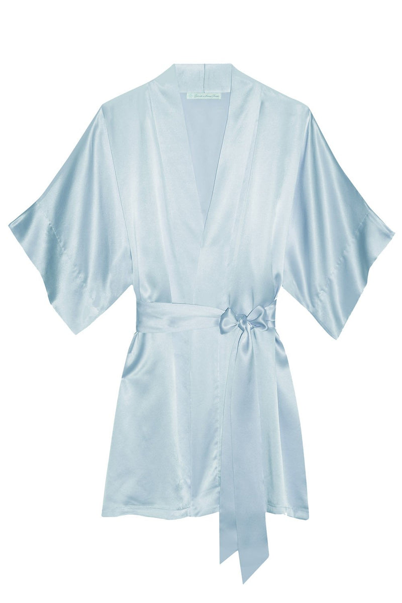 Samantha Silk bridal kimono bridesmaids robes in Sweet Pastels