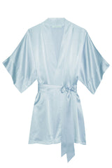 Samantha bridal silk kimono robe bridesmaids robes in Something blue