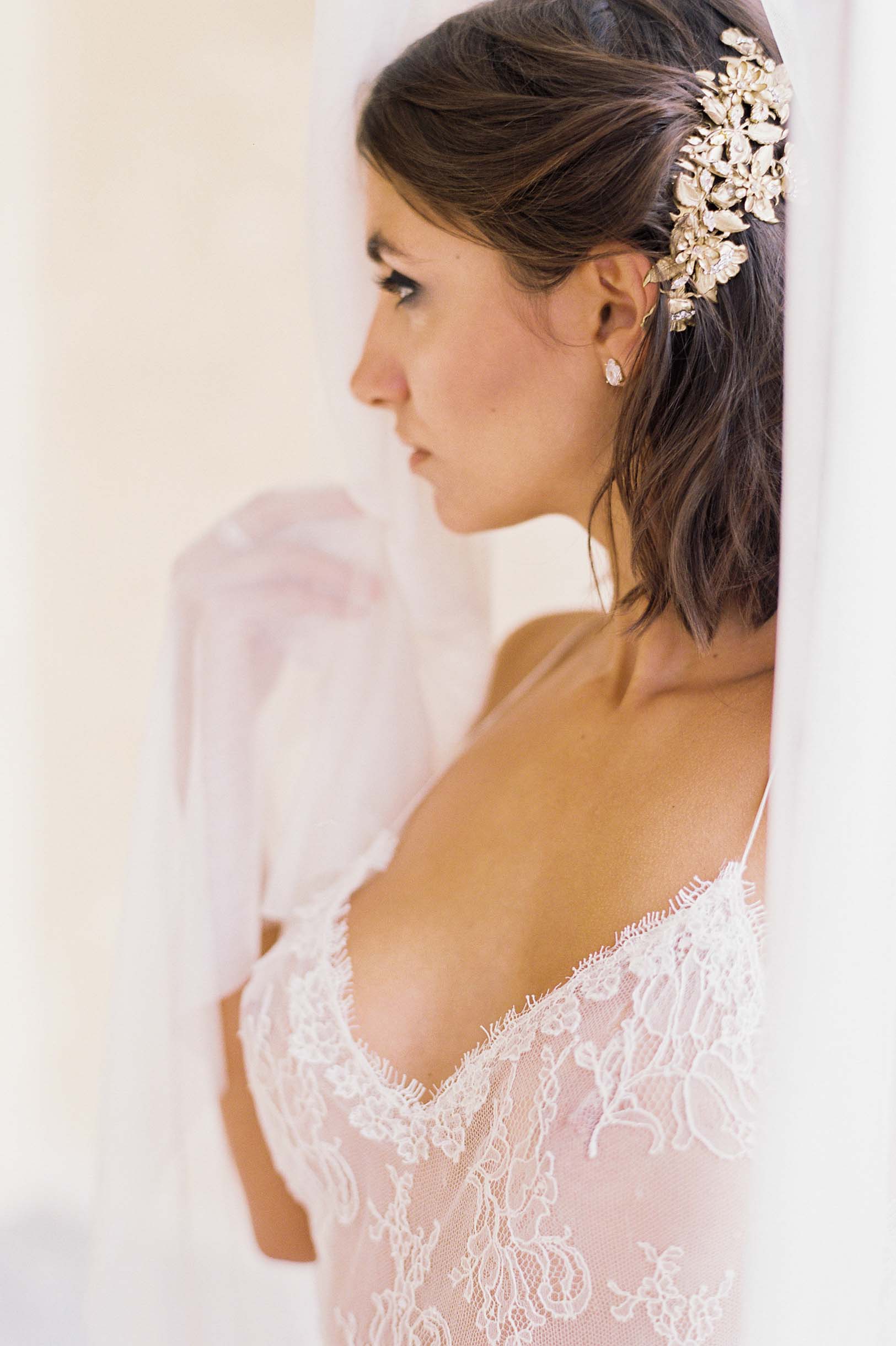 Godiva French Lace Bodysuit In Ivory