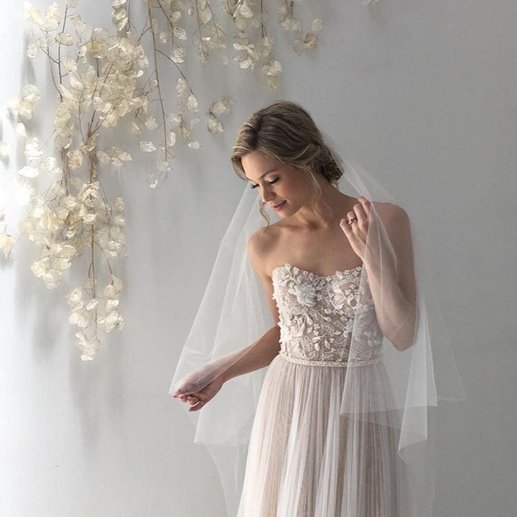 Ethereal Illusion Blusher Cathedral length veil
