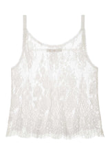 Jen French lace cami top in Ivory