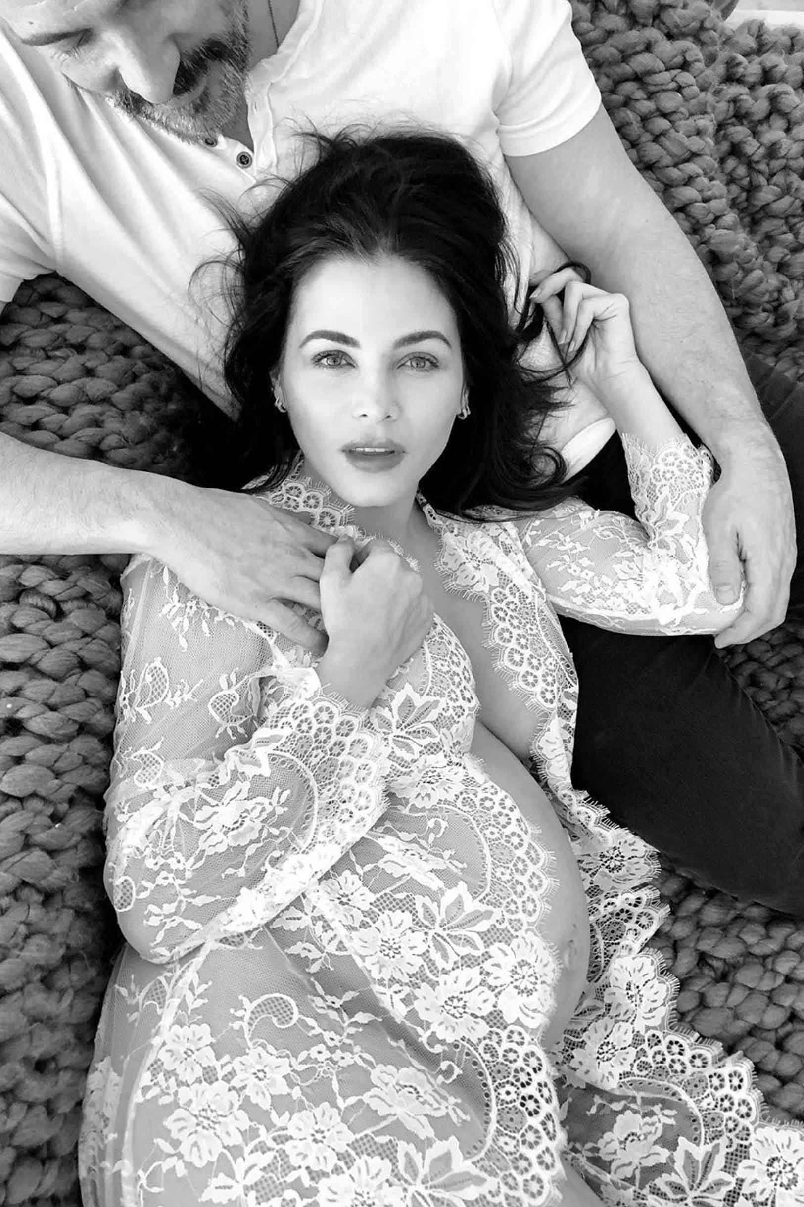 Swan Queen long bridal lace robe gown with scalloped train in Ivory