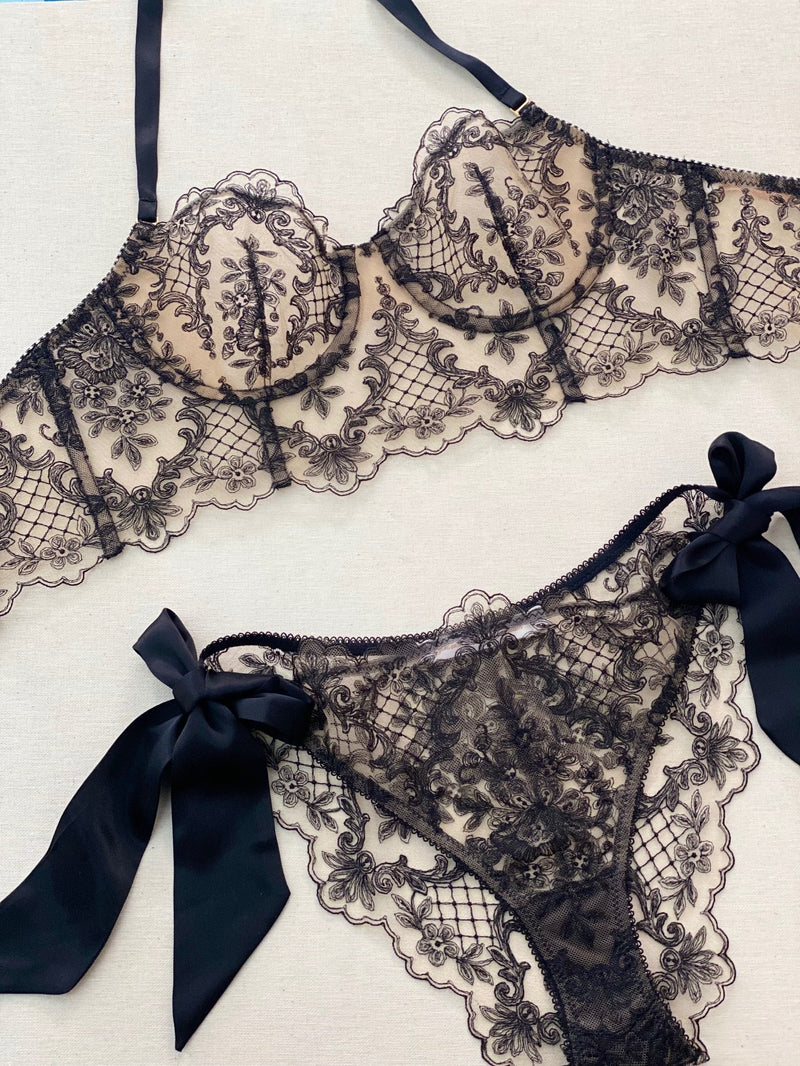 Joy Proctor for Girl & a Serious Dream French embroidery lingerie set –