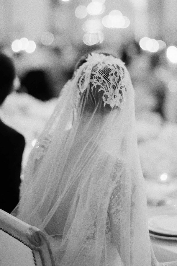 Madrid French lace veil mantila bride wedding by Rylee Hitchner