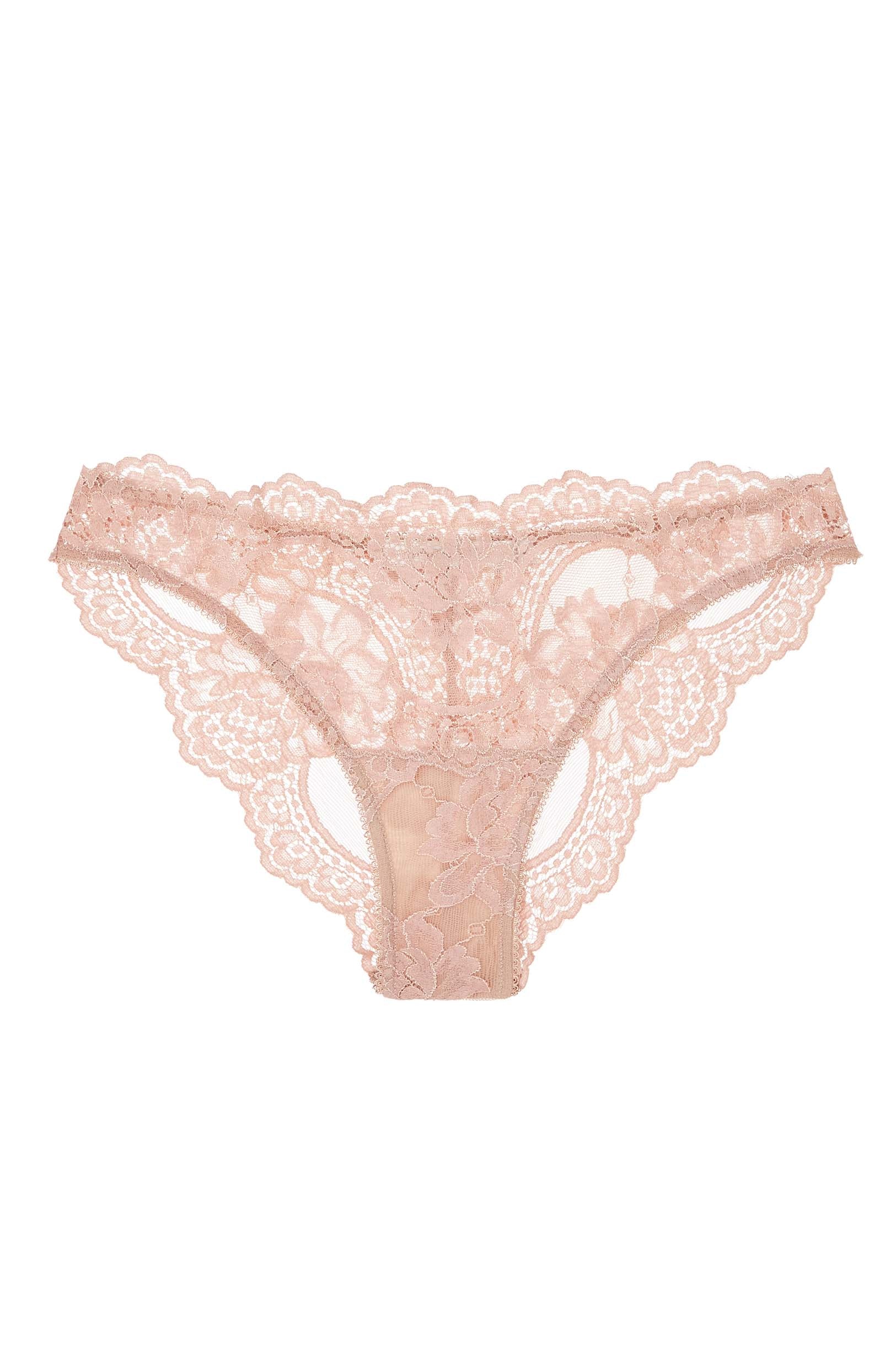 Rosa Scalloped French lace Panties briefs in Black