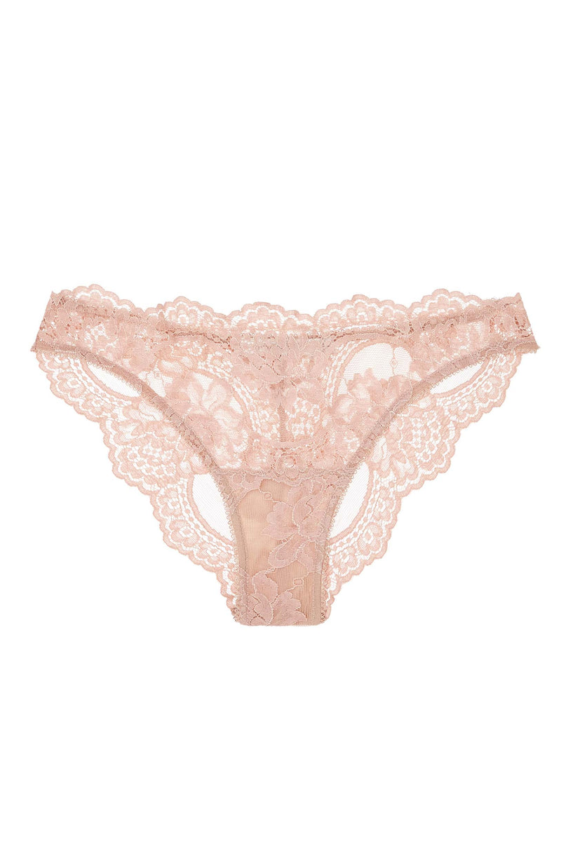Rosa Scalloped French lace Panties briefs in Rose pink