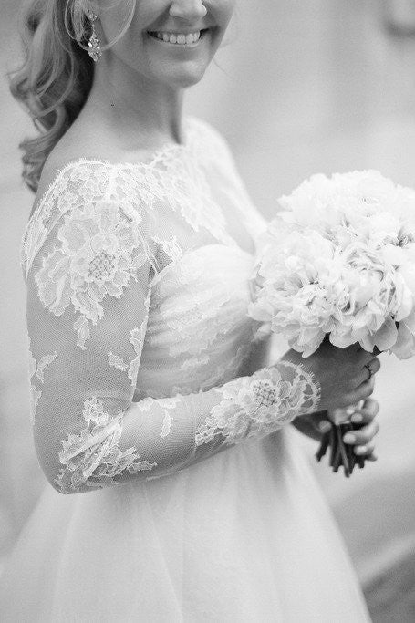 Roseline French lace topper cover up in ivory