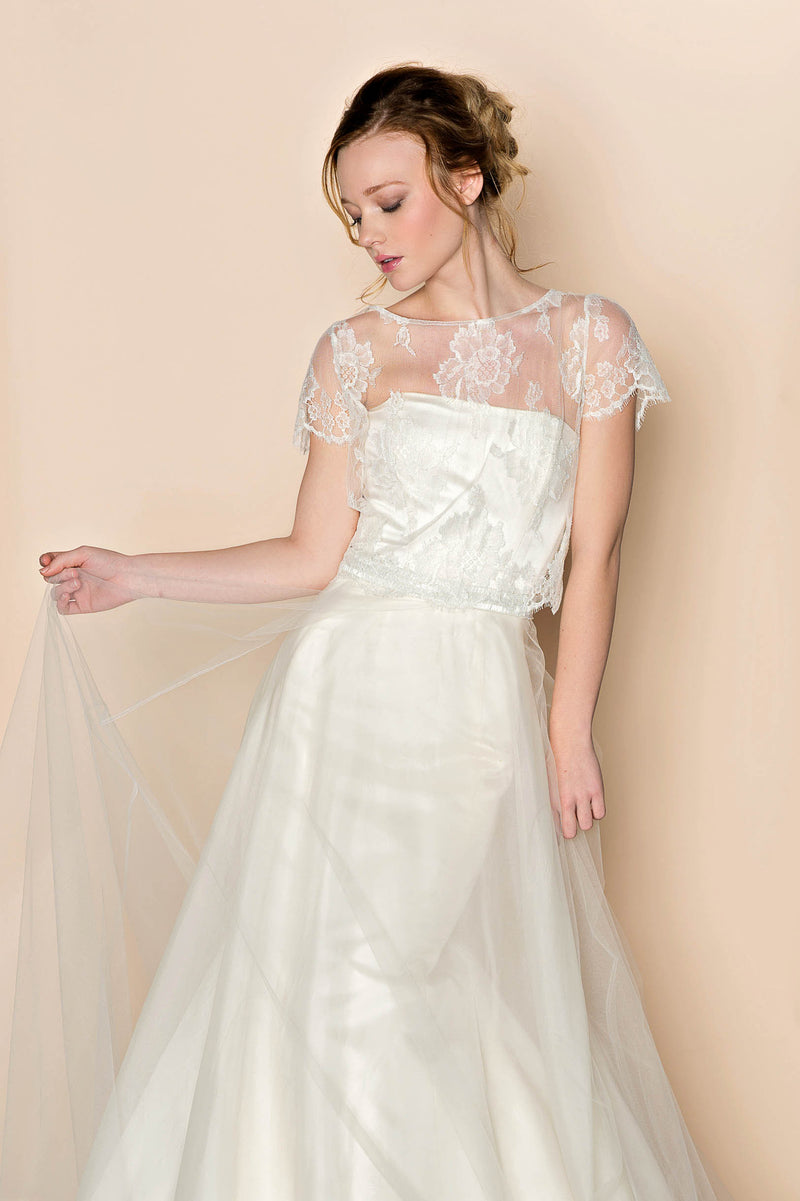 Roseline French lace blouse top in Ivory GirlandaSeriousDream