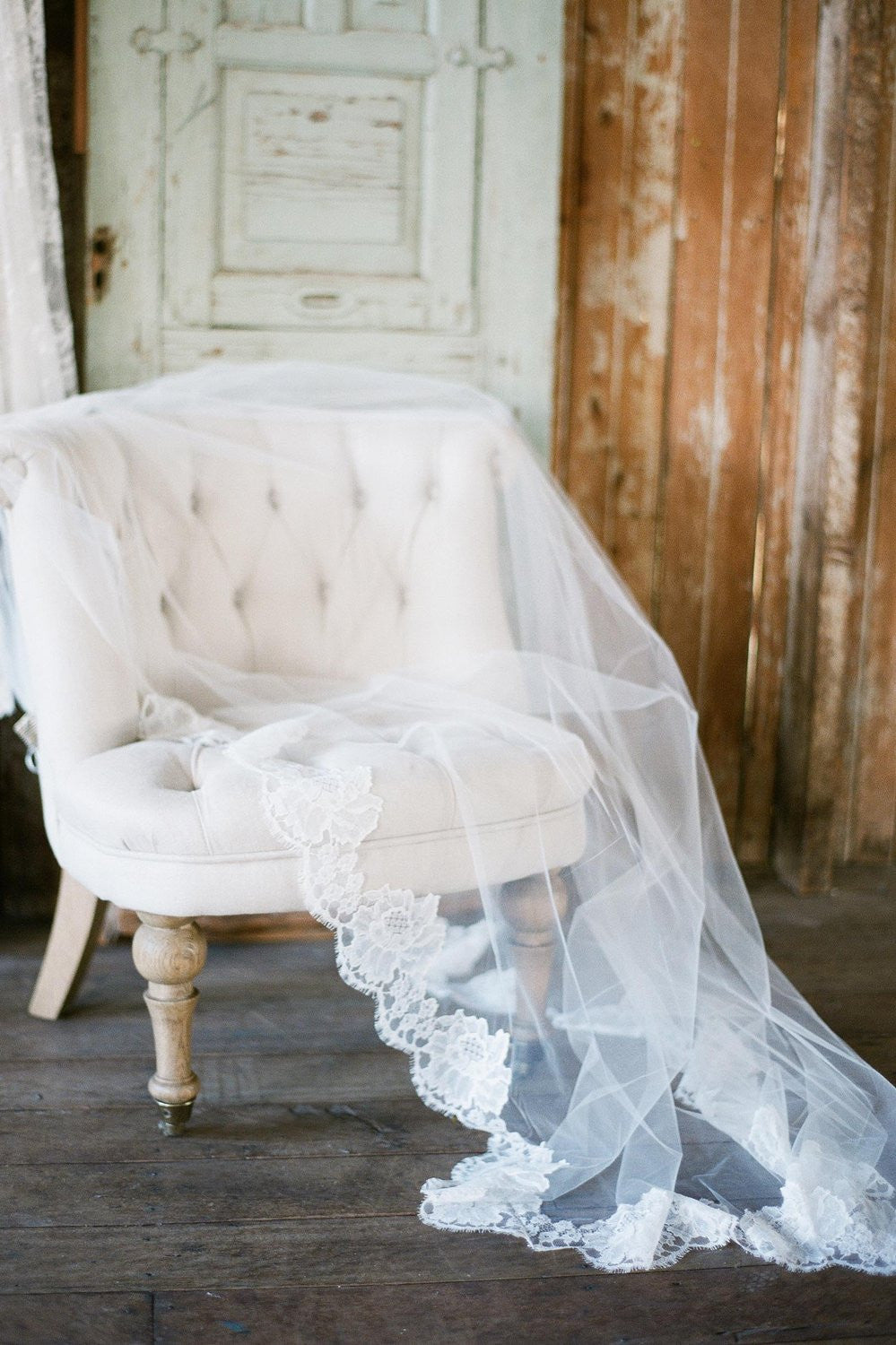 Roseline French Lace Cathedral Single layer veil