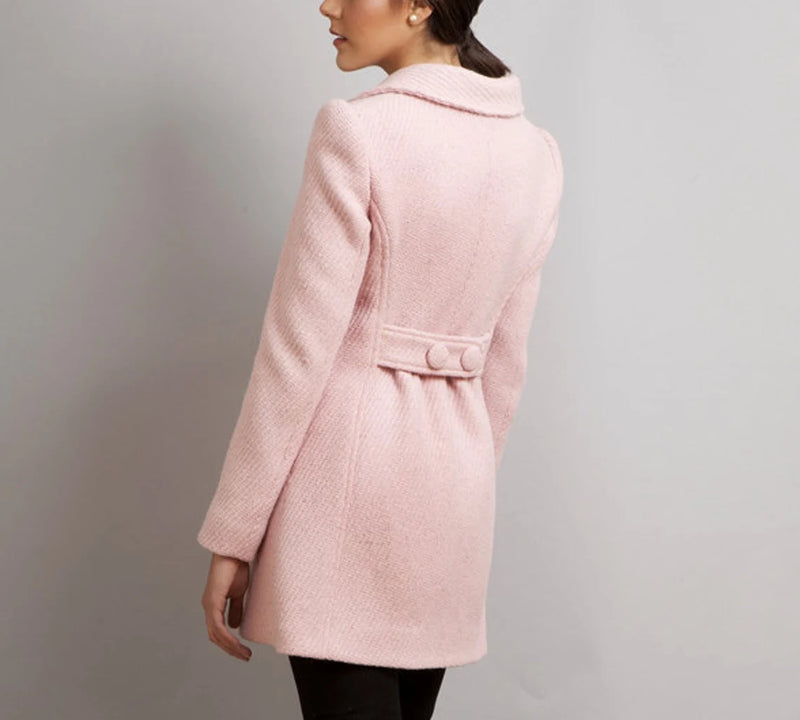 Black Swan Tweed Wool Limited Edition Pink Winter Coat –  Girlandaseriousdream.Com